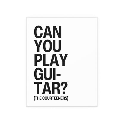 Courteeners Fallowfield Hillbilly poster by Glow On Prints featuring black and white design, suitable for wall decor.