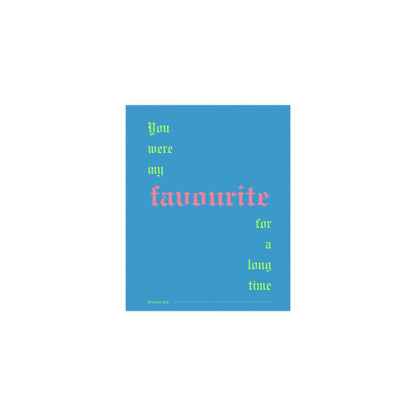 Fontaines DC Favourite Poster by Glow On Prints featuring Romance Blue artwork, showcasing vibrant colors and band imagery.