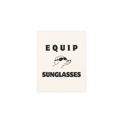 Poster featuring Hot Mulligan x Modern Baseball Equip sunglasses design, printed by Glow On Prints, with vibrant colors and detailed artwork.