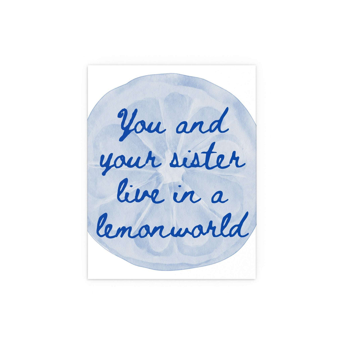 White and blue "Lemonworld" poster by The National, framed with "Glow On Prints" branding, featuring a vibrant musical artwork.