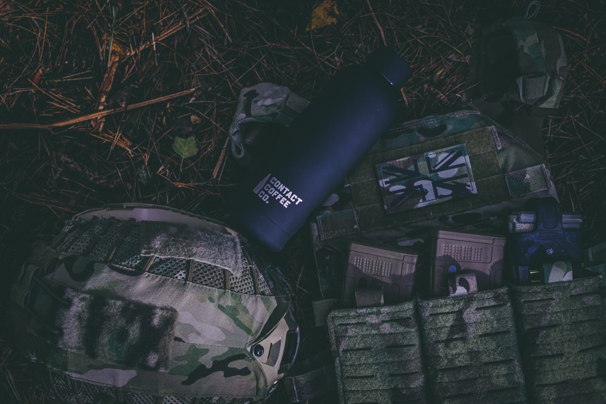 Contact Coffee Company Ltd. Soft Touch Water Bottle with a sleek, durable gear design for on-the-go hydration.
