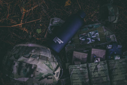Contact Coffee Company Ltd. Soft Touch Water Bottle with a sleek, durable gear design for on-the-go hydration.