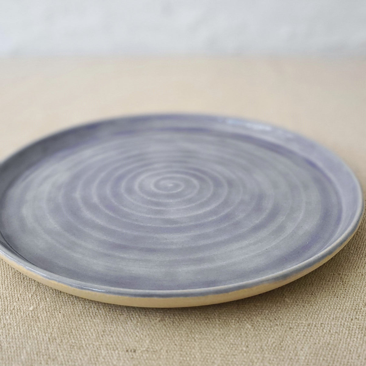 Amethyst purple classic lunch plate by Katie L Thompson Designs, featuring a round ceramic design with a smooth finish.