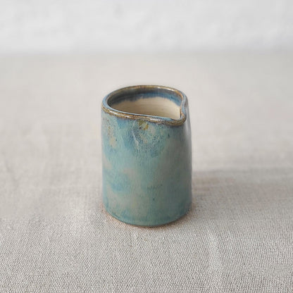 Seafoam blue small ceramic jug by Katie L Thompson Designs, featuring a classic shape and smooth finish.
