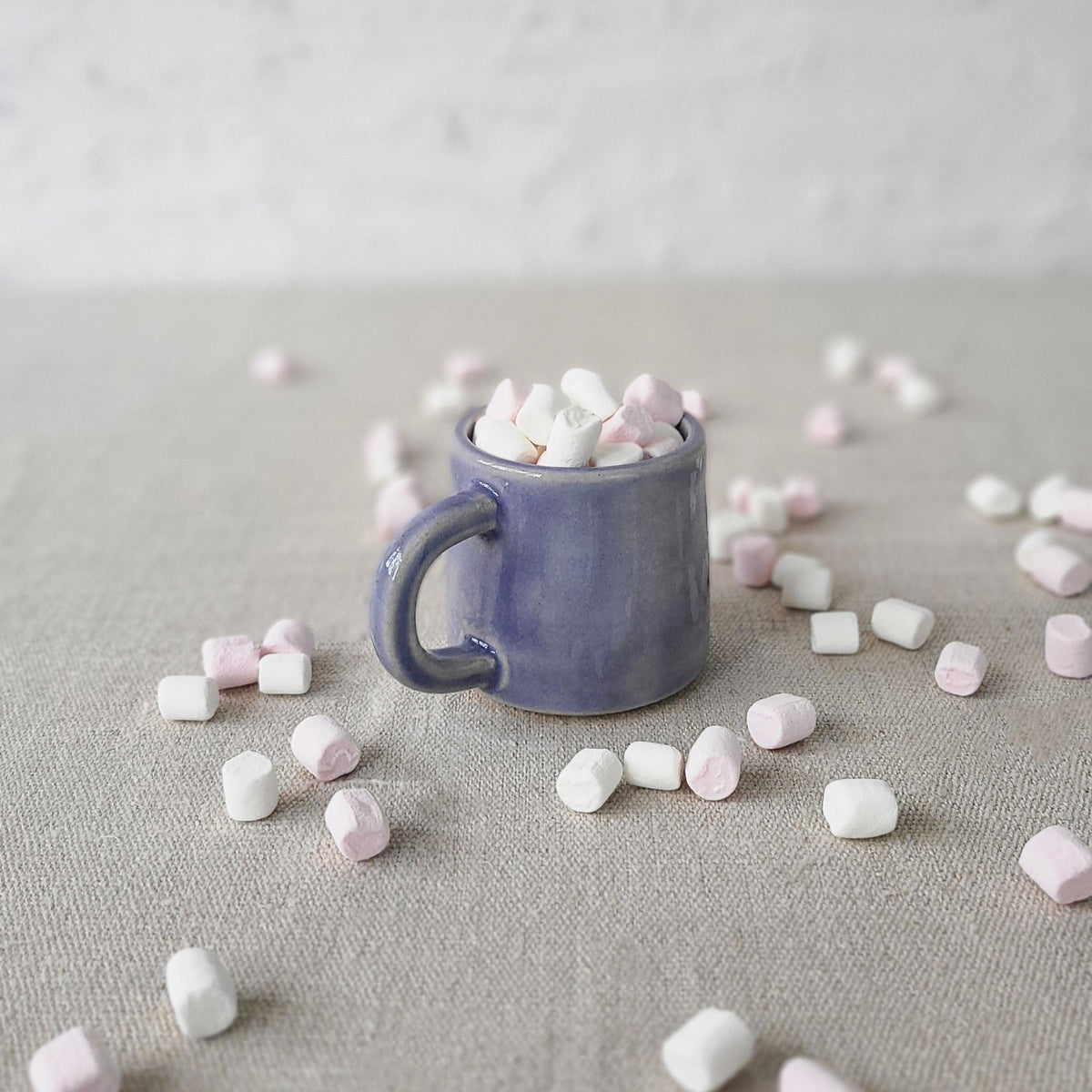 Amethyst purple classic espresso mug by Katie L Thompson Designs with a smooth ceramic finish and a comfortable handle.