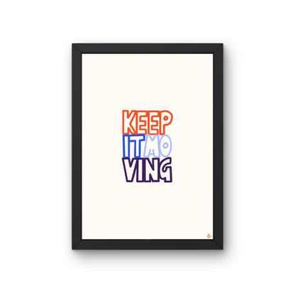 Colorful maximalist wall art print with bold typography and inspiring motivational message from Peak Prints.