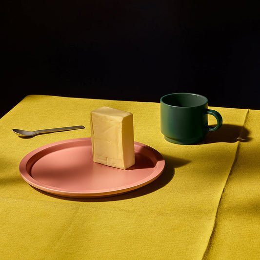Set of two Aaron Probyn NEU dinner plates with modern design, ceramic tableware for serving meals.