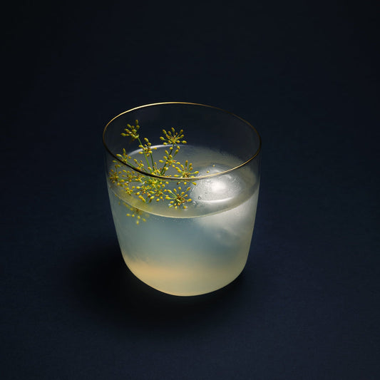 Set of two Aaron Probyn COVE glass tumblers with clear, modern design, perfect for everyday drinking.