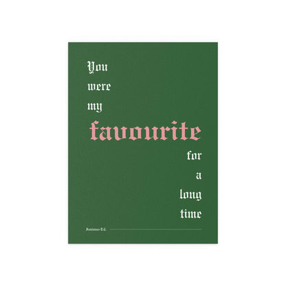 Green Fontaines DC Favourite poster by Glow On Prints, featuring band artwork with vibrant colors and bold design.