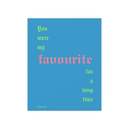 Fontaines DC Favourite Poster by Glow On Prints featuring Romance Blue design, showcasing band artwork on high-quality poster paper.