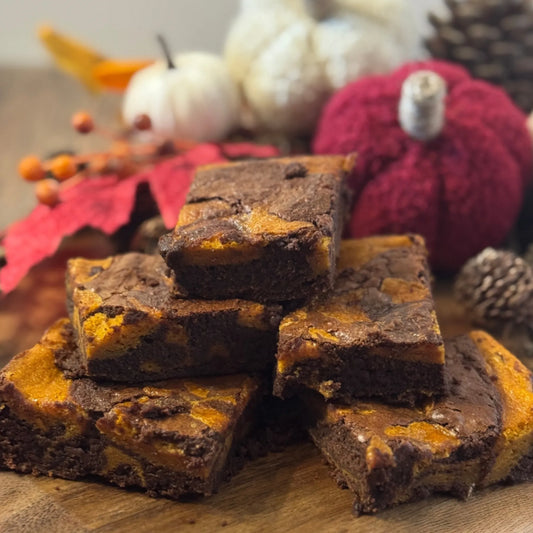 Velvet Solstice: pumpkin & 70% dark chocolate brownie