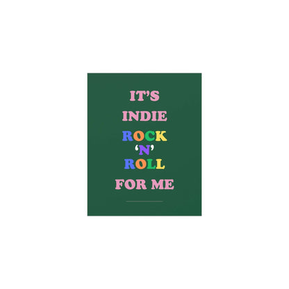 Green poster of The Killers' "Glamorous Indie Rock N Roll" by Glow On Prints, featuring band artwork and bold typography.
