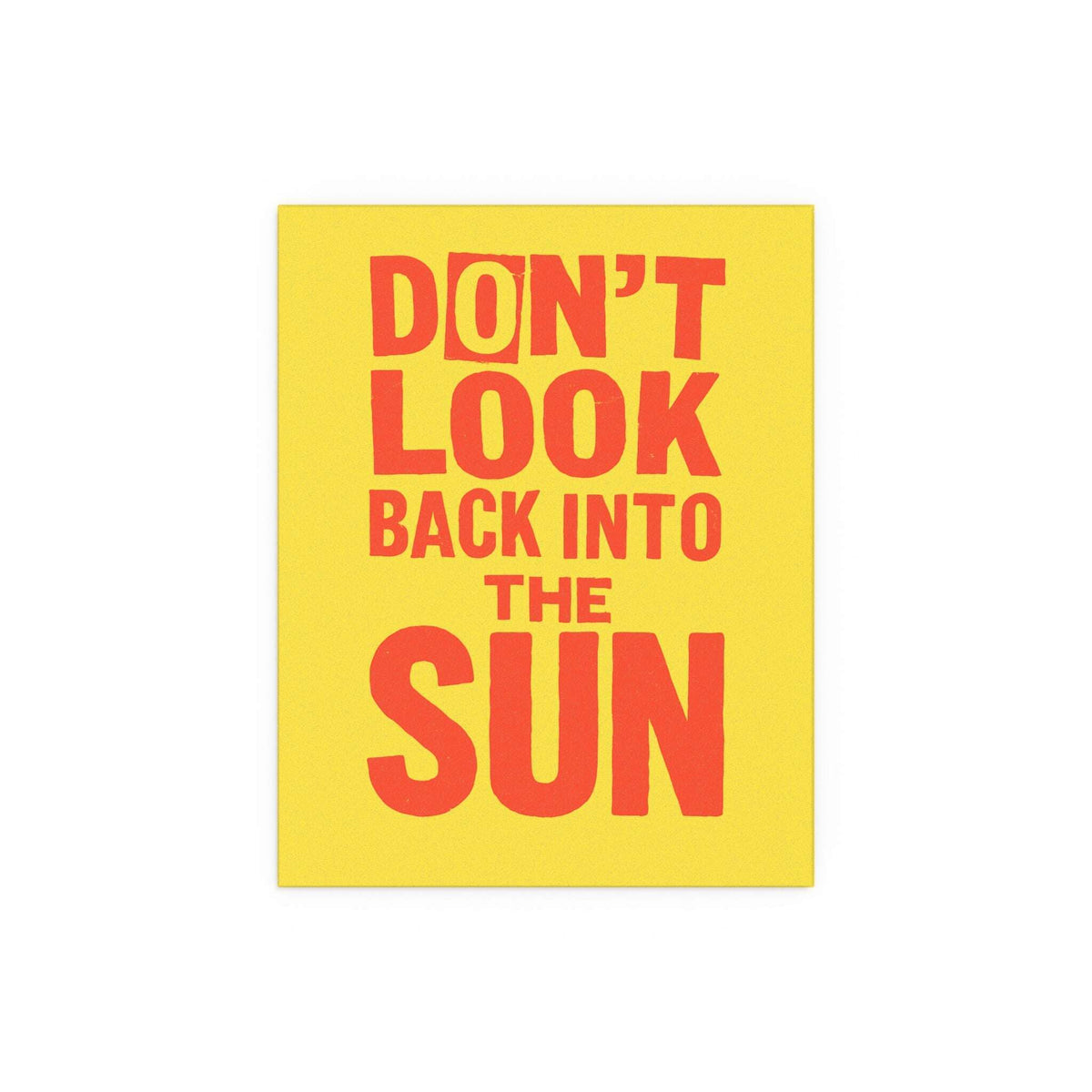 Colorful poster of The Libertines' "Don't Look Back Into the Sun" with yellow and orange design by Glow On Prints.