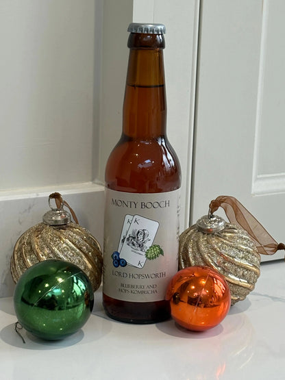 Lord Hopsworth Hopped Blueberry Kombucha - 12 Pack (330ml Bottles)