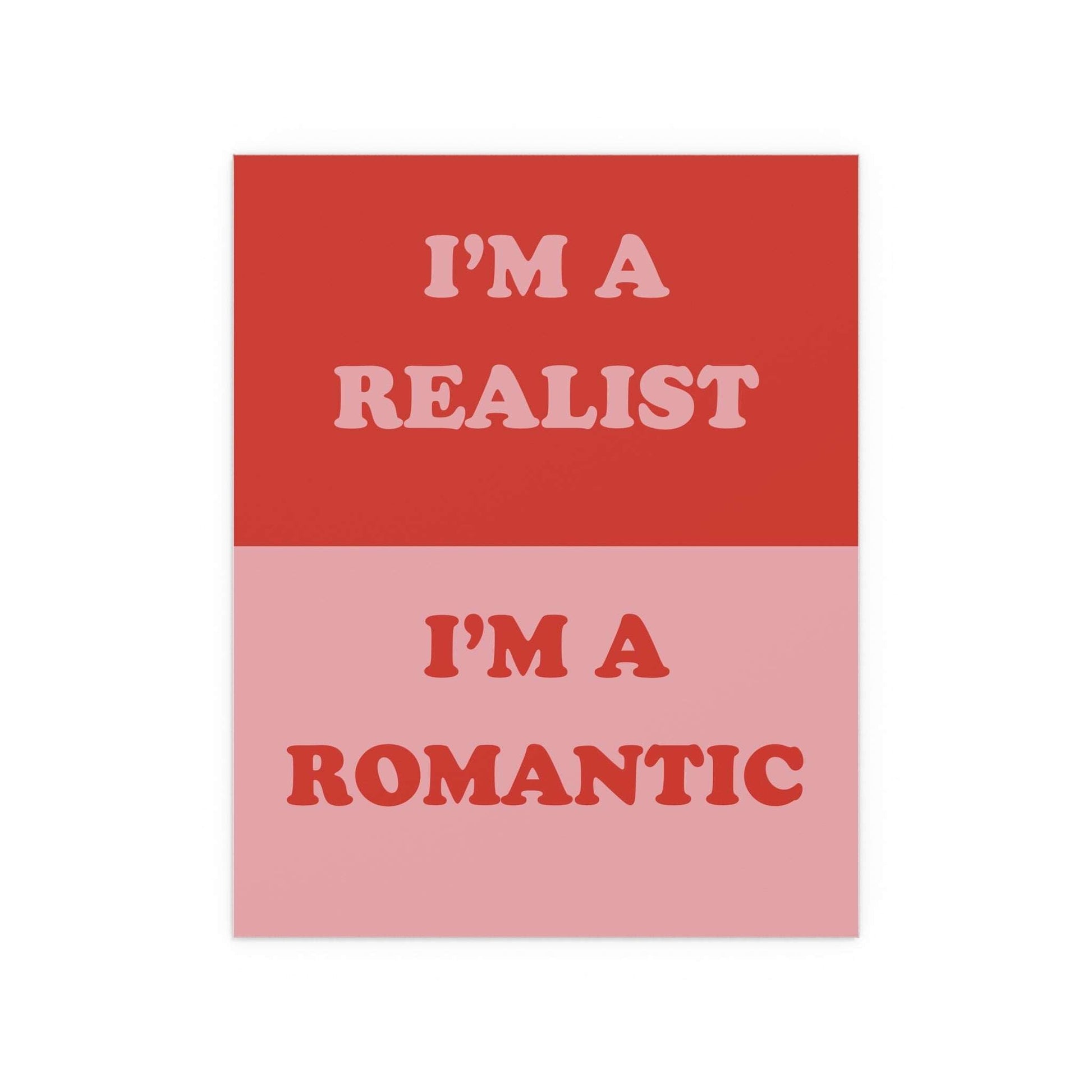 Glow On Prints poster featuring The Cribs "I'm a Realist" print with bold typography on a white background.