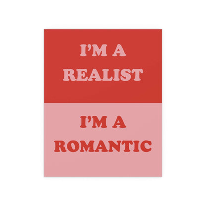 Glow On Prints poster featuring The Cribs "I'm a Realist" print with bold typography on a white background.
