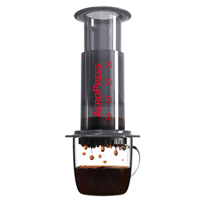Portable AeroPress Travel Coffee Maker by Contact Coffee Company Ltd., compact gear for quick, fresh coffee on the go.