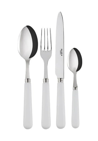 4- Pieces Pop Unis White Cutlery Set