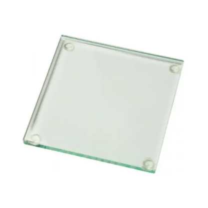 Jade glass square coaster from Glassware UK, showcasing a smooth, polished surface with clean edges, ideal for protecting surfaces.