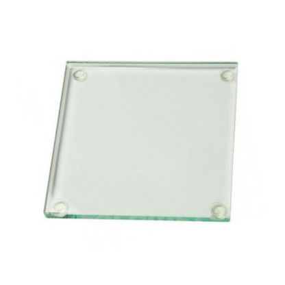 Square jade glass coaster from Glassware UK, showcasing a smooth, polished surface and elegant design for protecting surfaces.