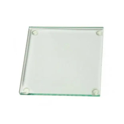 Square jade glass coaster from Glassware UK, showcasing a smooth, reflective surface designed as a stylish accessories piece.