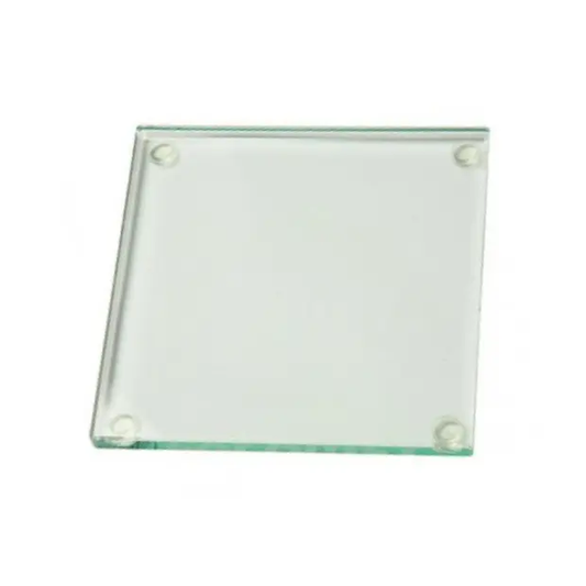 Square jade glass coaster from Glassware UK, showcasing a smooth, reflective surface designed as a stylish accessories piece.