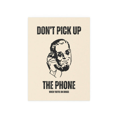 Military Gun "Don't Pick Up The Phone" poster by Glow On Prints featuring bold, graphic artwork with military-themed design.