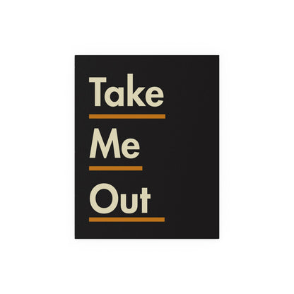 Franz Ferdinand "Take Me Out" poster by Glow On Prints featuring band artwork and bold typography.