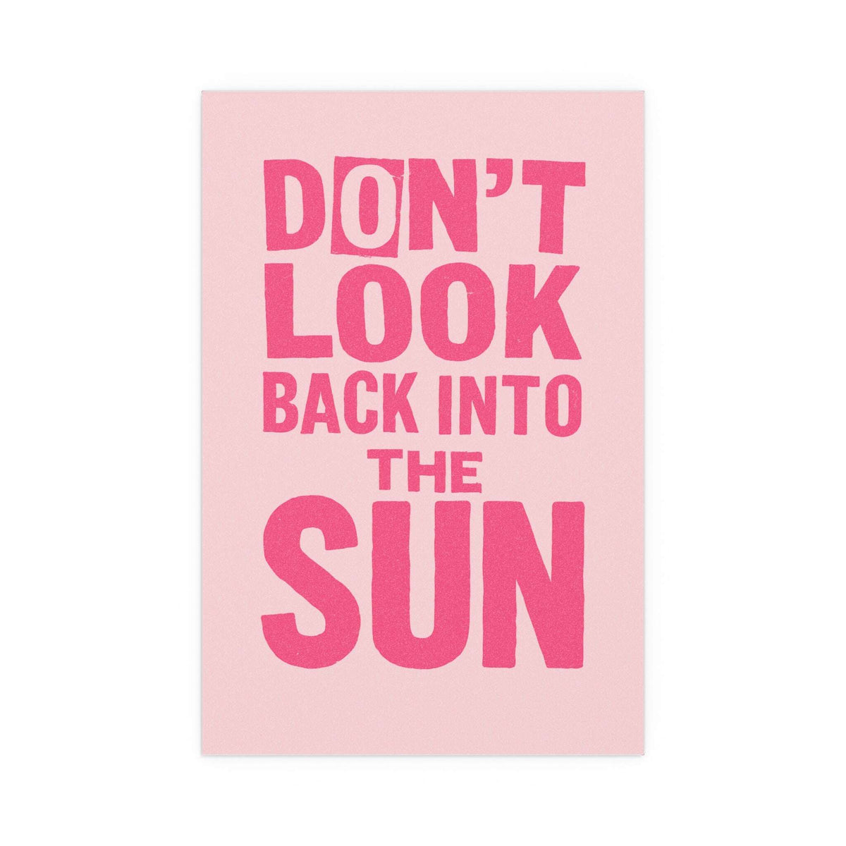 Pink poster of The Libertines' "Don't Look Back Into The Sun" by Glow On Prints, showcasing band artwork and vibrant colors.