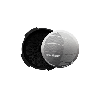 Contact Coffee Company AeroPress Flow Control Filter Cap, gear accessory for enhancing AeroPress coffee brewing.