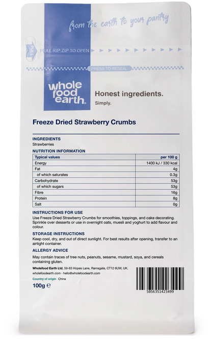 Freeze Dried Strawberry Crumbs