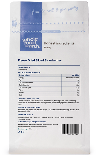 Freeze Dried Sliced Strawberries