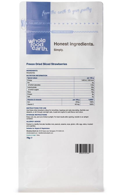 Freeze Dried Sliced Strawberries