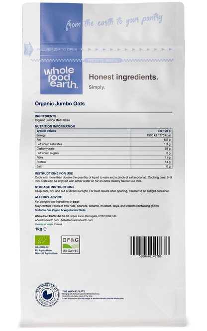 Organic Jumbo Oats