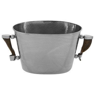 Orsina Haven Horn Handle Wine Cooler, decorative horn-handled ice bucket for chilling wine