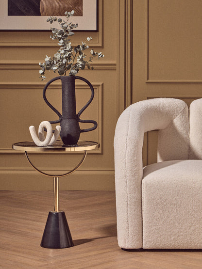 Large Textured Black Vase | Deriva