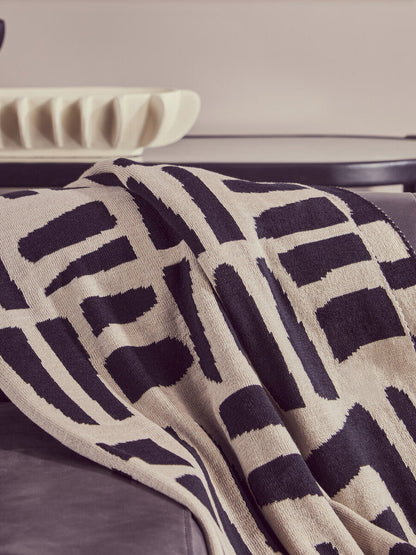 Natural and Black Throw | Bosie Ozella
