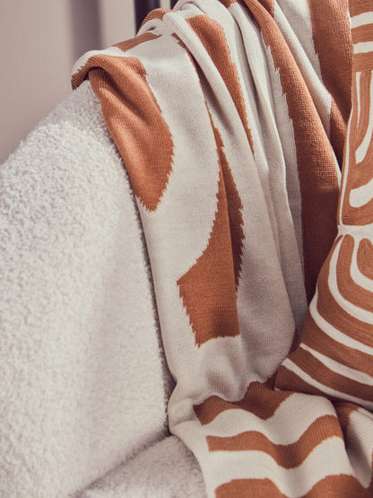 Natural and Terracotta Throw | Bosie Ozella
