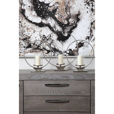 Astratto Natural Abstract Wall Art with White Frame