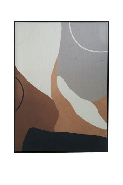Neutral abstract canvas wall art by Orsina, featuring soft beige and gray tones | Astratto