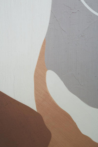 Neutral abstract canvas wall art by Orsina, featuring soft organic shapes and textured tones.