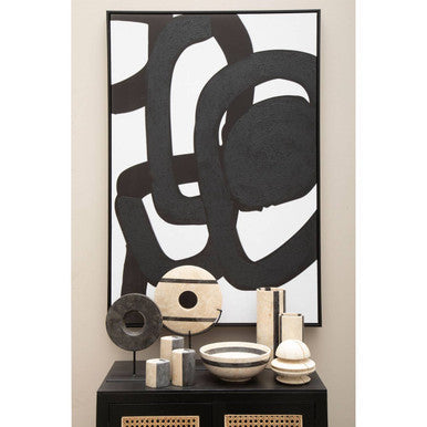 Orsina Astratto set of two abstract wall art prints in complementary neutral tones