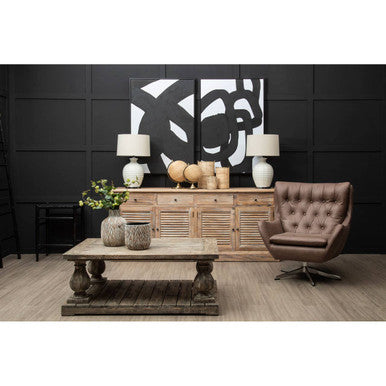 Set of two Astratto abstract wall art prints by Orsina in neutral tones