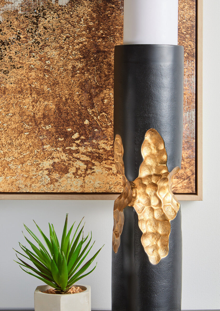 Abstract gold foil wall art by Orsina, featuring a textured Astratto design on a neutral background