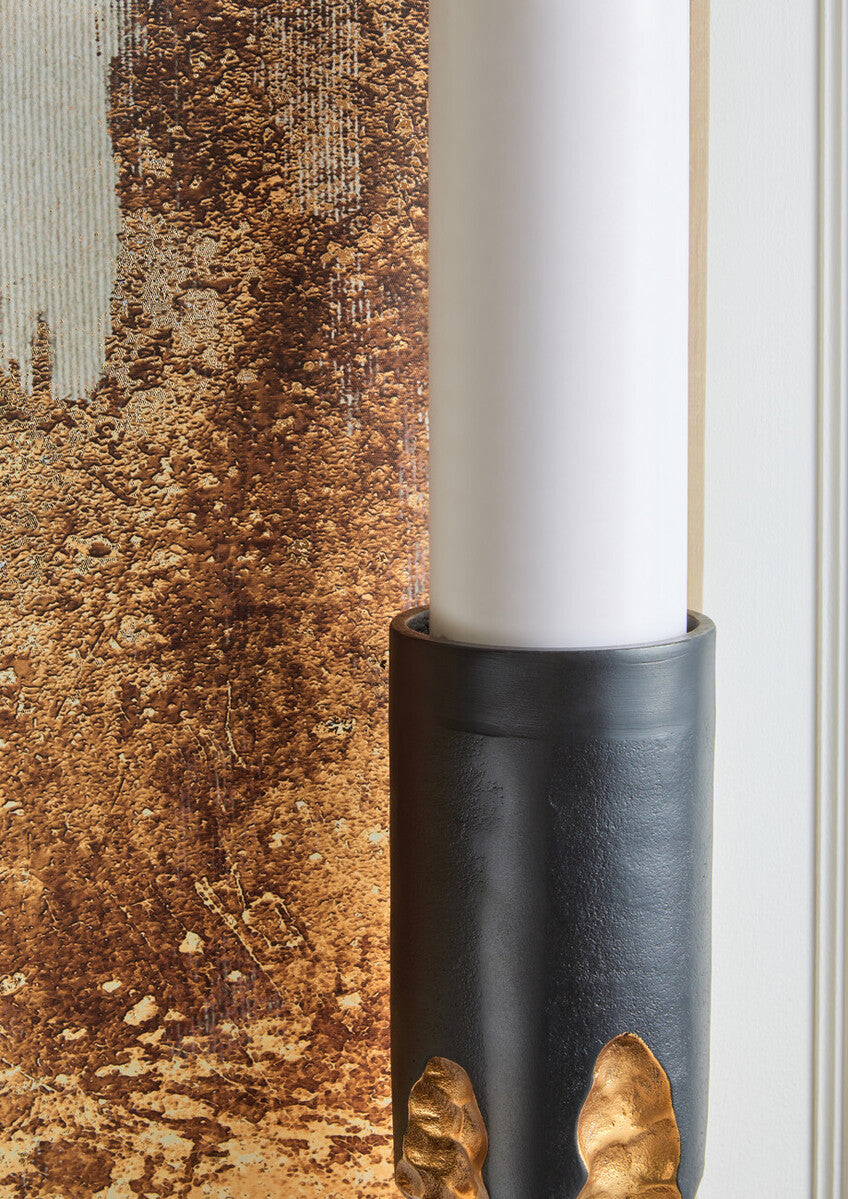 Abstract gold foil wall art by Orsina, Astratto design on a neutral background