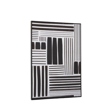 Retro Grace Stripes abstract wall art by Orsina in muted neutral tones