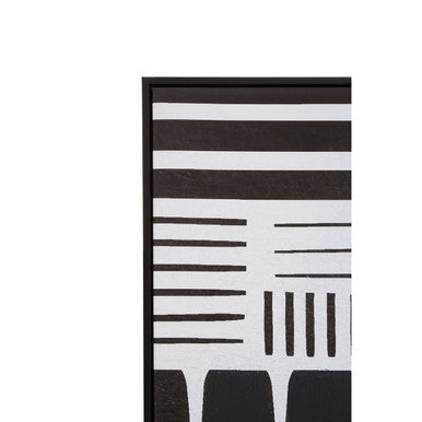 Retro Grace Stripes abstract wall art by Orsina in layered neutral and warm-toned stripes