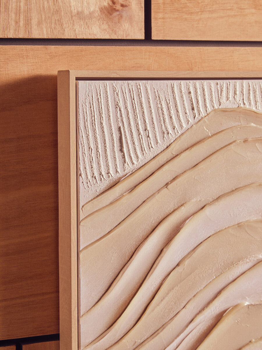 Cream textured abstract wall art by Orsina, Astratto design
