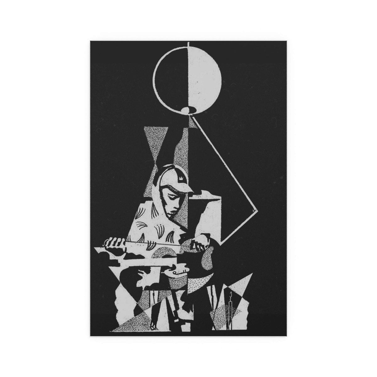 King Krule 6 Feet Beneath The Moon poster by Glow On Prints, featuring a dark, artistic music-themed design.