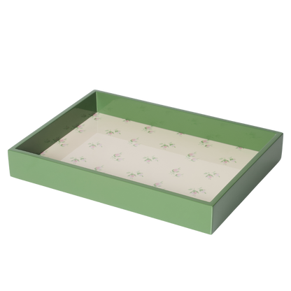 Domenica Marland x Yolke Rosebud Breakfast Tray in Apple Green